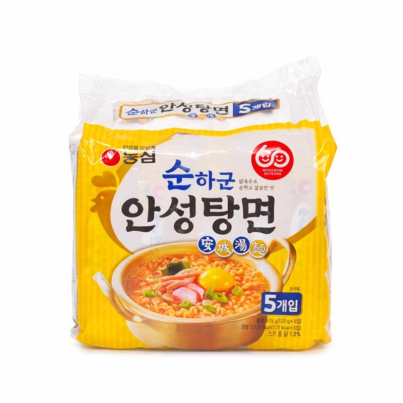 Nongshim 農心 安城湯麵 黃 雞湯風味 不辣 （5入／一袋）